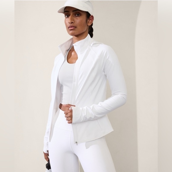 Athleta Jackets & Blazers - NWT Athleta Interval Bright White Jacket Size XL